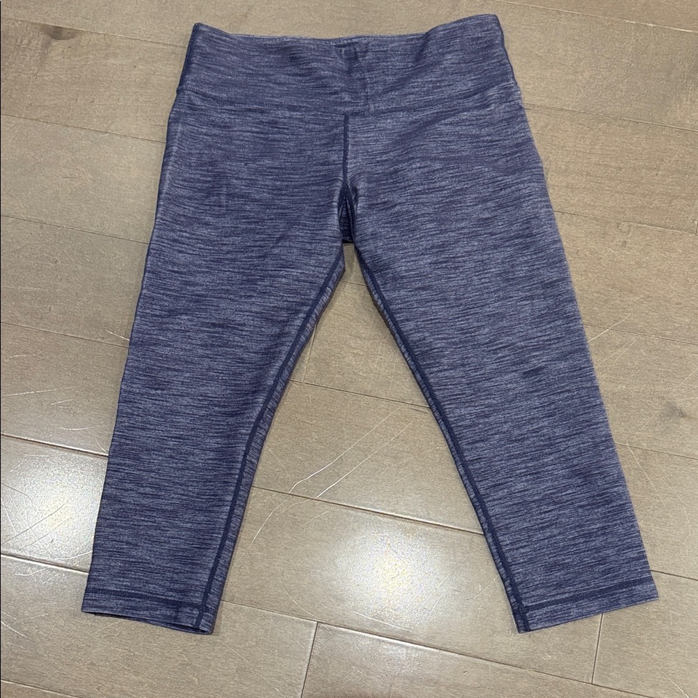 Lululemon Athletica Heathered Blue Leggings, worn once, sz 8
